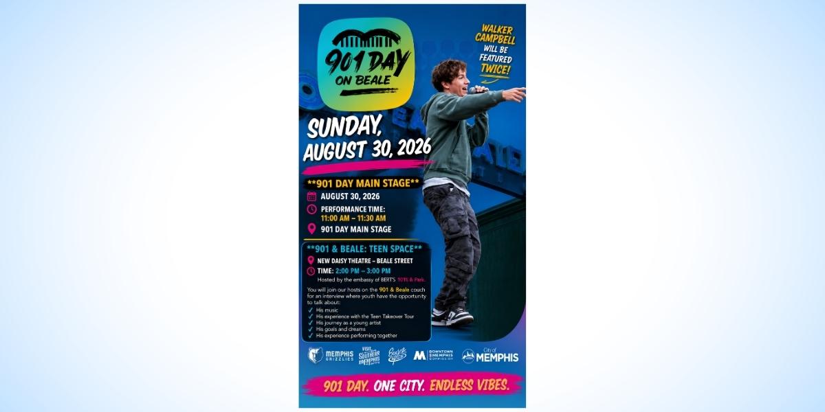 Walker Campbell Set to Take Center Stage at 901 Day on Beale in Memphis