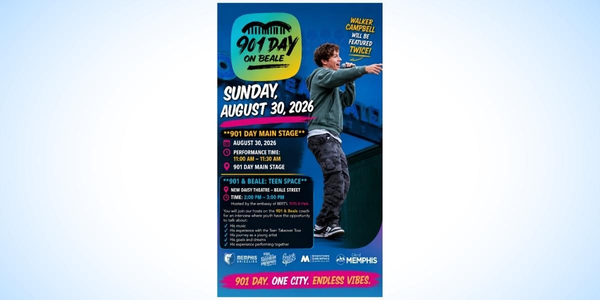 Walker Campbell Set to Take Center Stage at 901 Day on Beale in Memphis